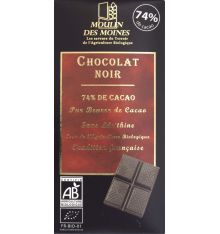Choco. Negro (74%) Con Trocitos De Cacao De Moulin Des Moines